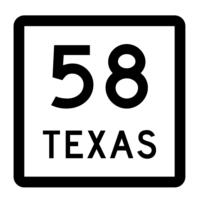 Texas State Highway 58 Sticker Decal R2359 Highway Sign - Winter Park Products