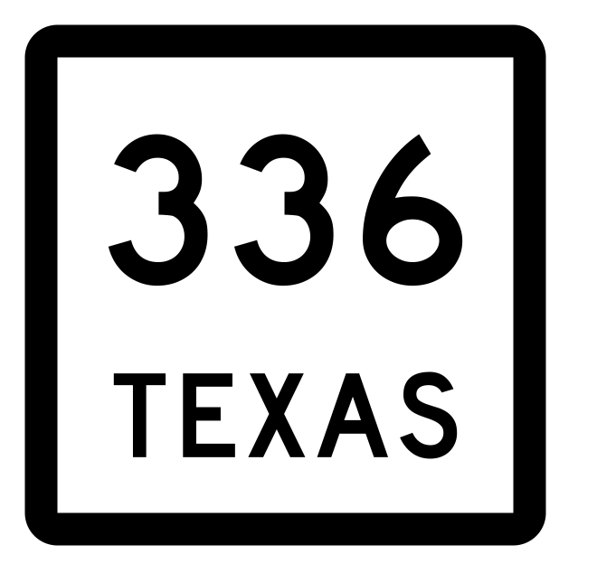 Texas State Highway 336 Sticker Decal R2631 Highway Sign
