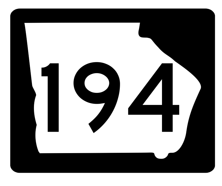 Georgia State Route 194 Sticker R3860 Highway Sign