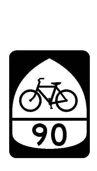US Bicycle Route 90 Sticker R3182 Highway Sign