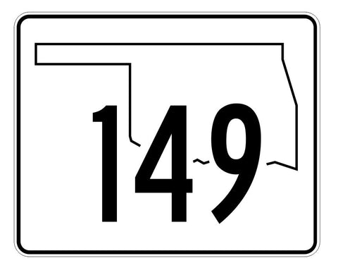 Oklahoma State Highway 149 Sticker Decal R5710 Highway Route Sign
