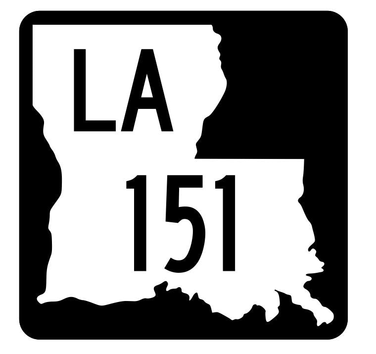 Louisiana State Highway 151 Sticker Decal R5866 Highway Route Sign