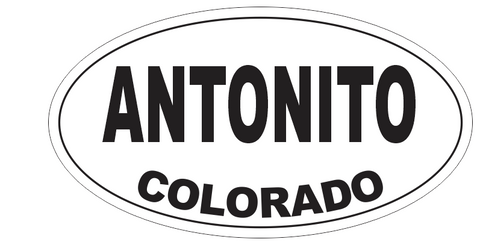 Antonito Colorado Oval Bumper Sticker D7141 Euro Oval