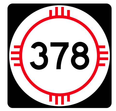 New Mexico State Road 378 Sticker R4178 Highway Sign Road Sign Decal