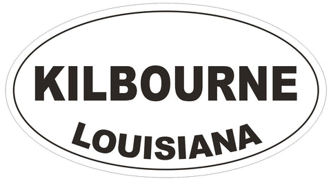 Kilbourne Louisiana Oval Bumper Sticker or Helmet Sticker D3953