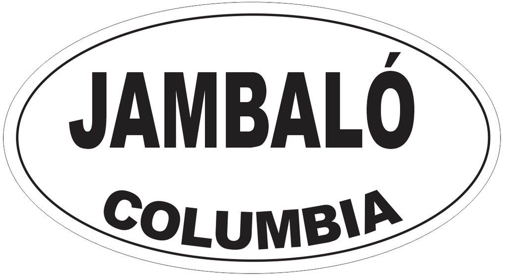 Jambalo Columbia Oval Bumper Sticker or Helmet Sticker D4410
