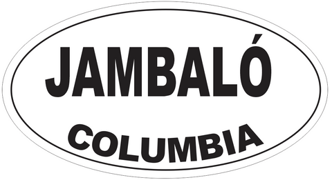 Jambalo Columbia Oval Bumper Sticker or Helmet Sticker D4410