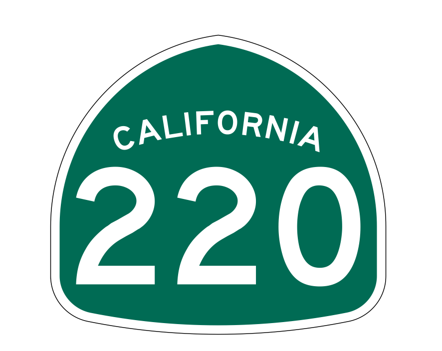 California State Route 220 Sticker Decal R1275 Highway Sign - Winter Park Products