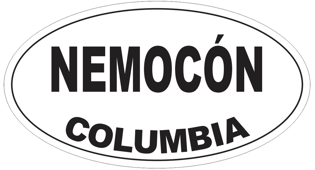 Nemocon Columbia Oval Bumper Sticker or Helmet Sticker D4851