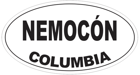 Nemocon Columbia Oval Bumper Sticker or Helmet Sticker D4851