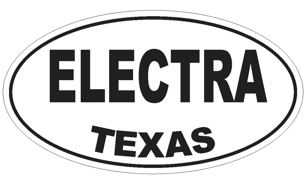 Electra Texas Oval Bumper Sticker or Helmet Sticker D3365 Euro Oval - Winter Park Products