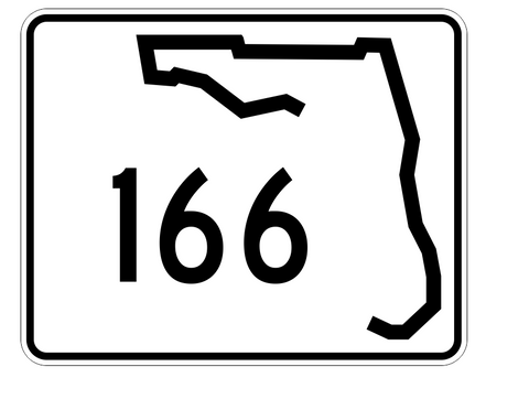 Florida State Road 166 Sticker Decal R1487 Highway Sign - Winter Park Products