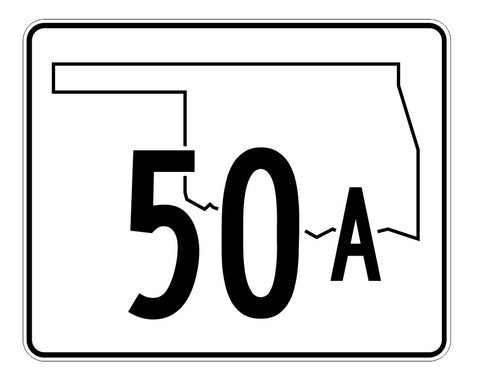 Oklahoma State Highway 50A Sticker Decal R5613 Highway Route Sign