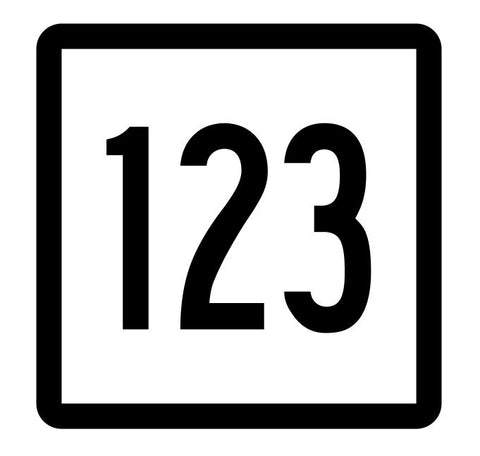Connecticut State Highway 123 Sticker Decal R5140 Highway Route Sign