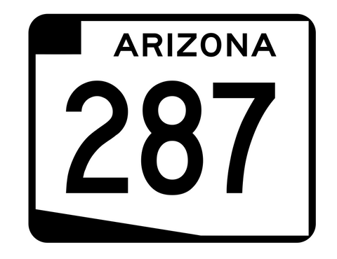 Arizona State Route 287 Sticker R2757 Highway Sign Road Sign