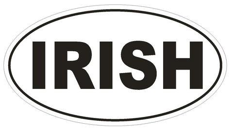 IRISH Euro Oval Bumper Sticker or Helmet Sticker D547 Laptop Cell Saint Pats - Winter Park Products