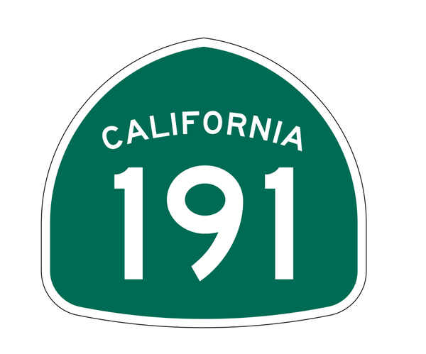 California State Route 191 Sticker Decal R1256 Highway Sign – Winter ...