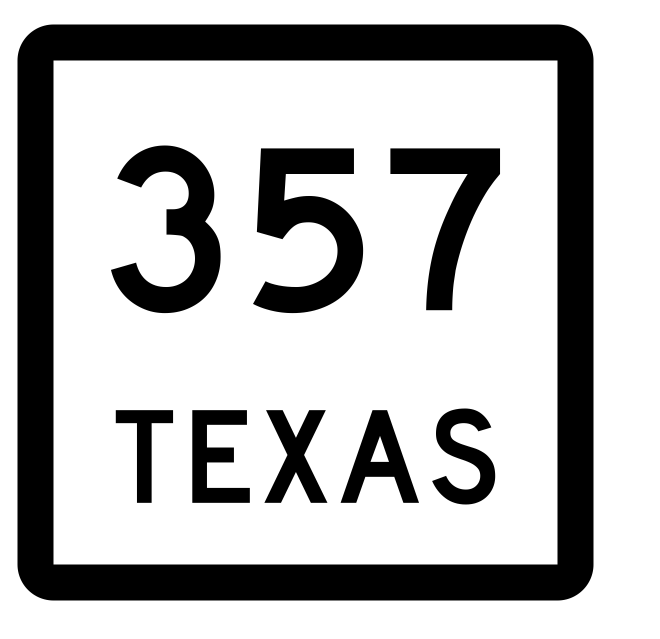Texas State Highway 357 Sticker Decal R2652 Highway Sign