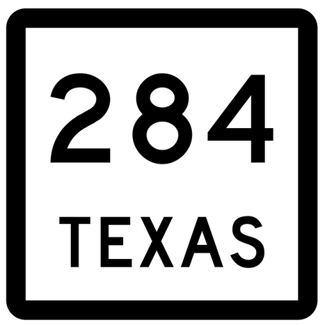 Texas State Highway 284 Sticker Decal R2579 Highway Sign