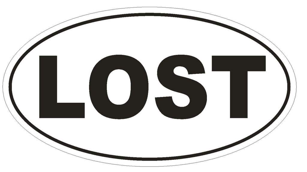 LOST Oval Bumper Sticker or Helmet Sticker D1951 Euro Oval - Winter Park Products