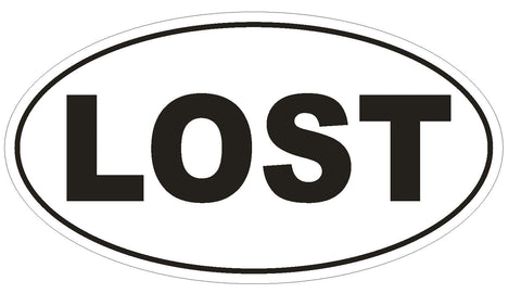 LOST Oval Bumper Sticker or Helmet Sticker D1951 Euro Oval - Winter Park Products