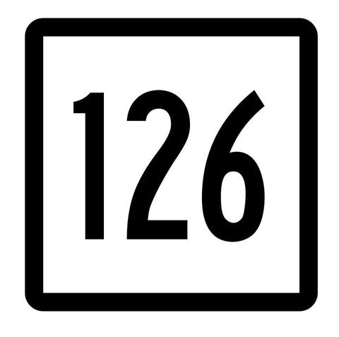 Connecticut State Highway 126 Sticker Decal R5143 Highway Route Sign
