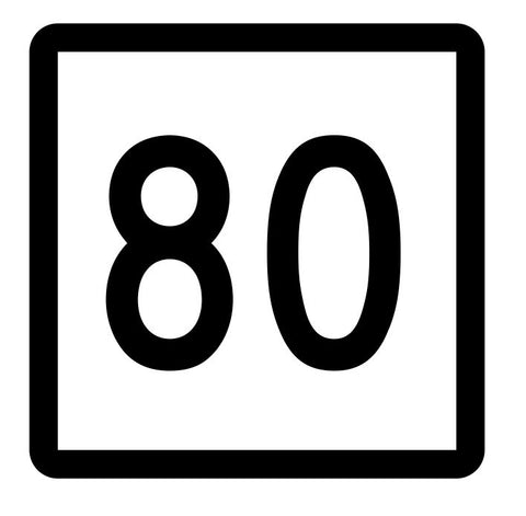Connecticut State Highway 80 Sticker Decal R5109 Highway Route Sign