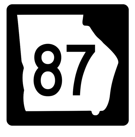 Georgia State Route 87 Sticker R3631 Highway Sign