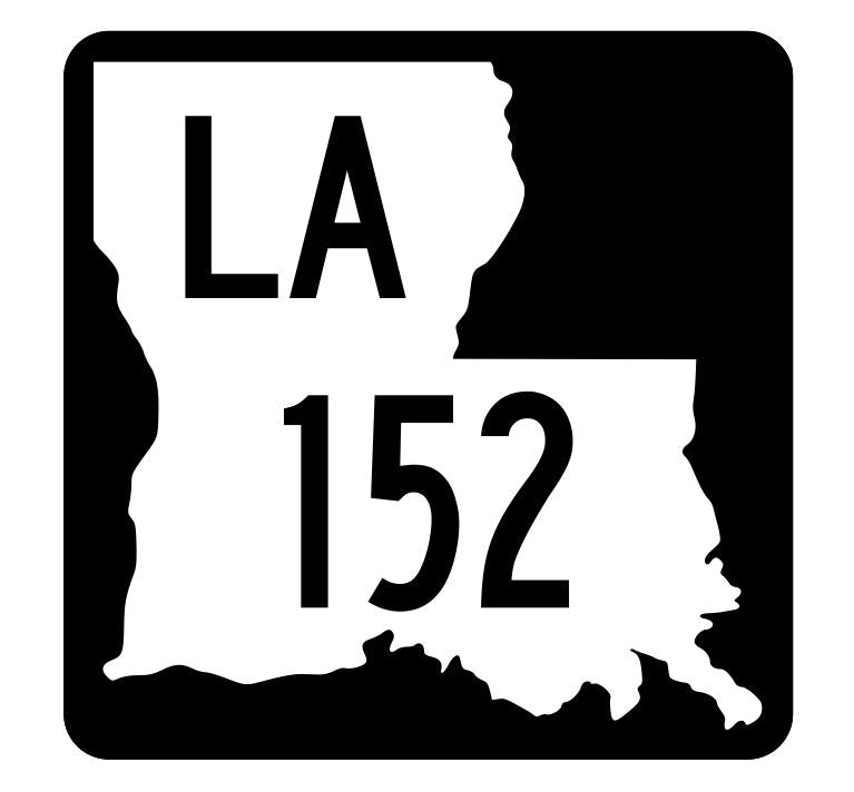 Louisiana State Highway 152 Sticker Decal R5867 Highway Route Sign