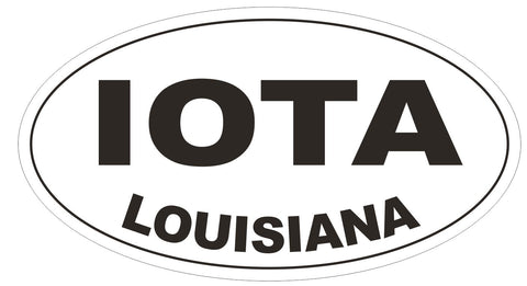 Iota Louisiana Oval Bumper Sticker or Helmet Sticker D3837