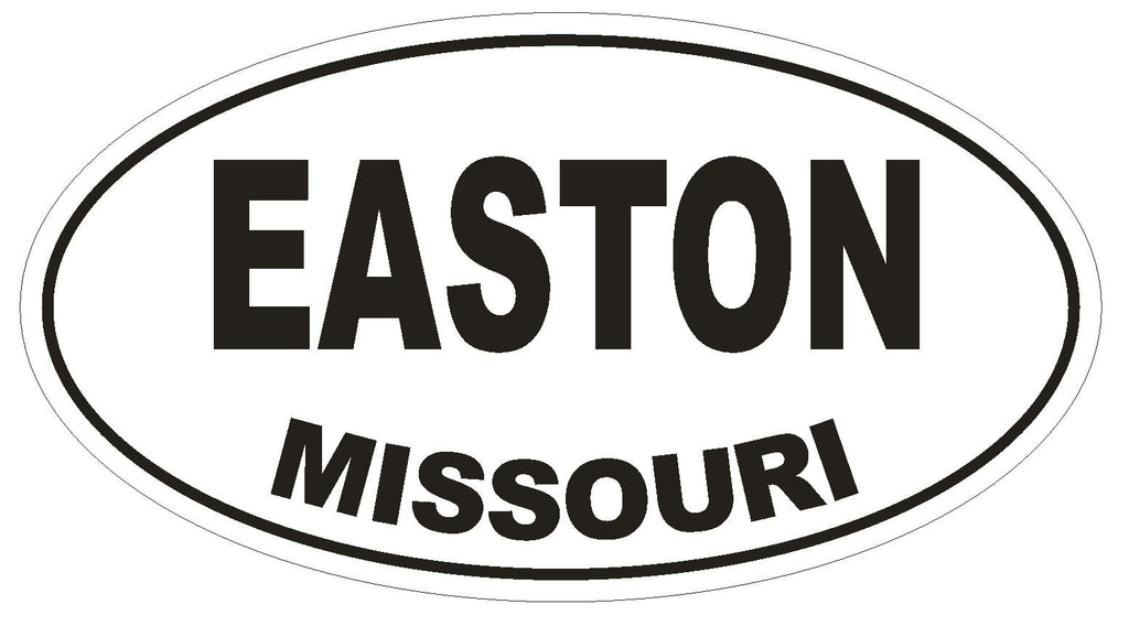 Easton Missouri Oval Bumper Sticker or Helmet Sticker D1413 Euro Oval - Winter Park Products
