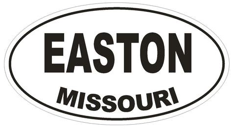 Easton Missouri Oval Bumper Sticker or Helmet Sticker D1413 Euro Oval - Winter Park Products