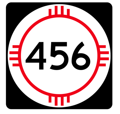 New Mexico State Road 456 Sticker R4188 Highway Sign Road Sign Decal