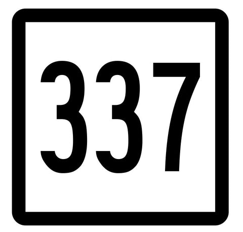 Connecticut State Route 337 Sticker Decal R5250 Highway Route Sign