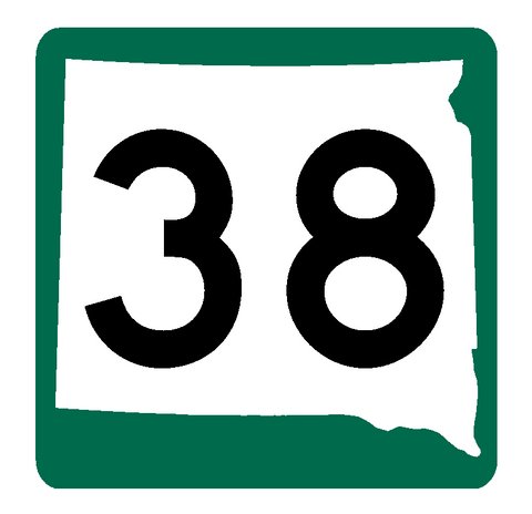 South Dakota State Highway 38 Sticker Decal R1054 Highway Sign Road Sign - Winter Park Products