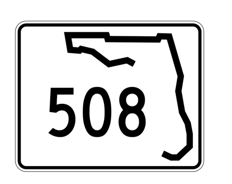 Florida State Road 508 Sticker Decal R1591 Highway Sign - Winter Park Products
