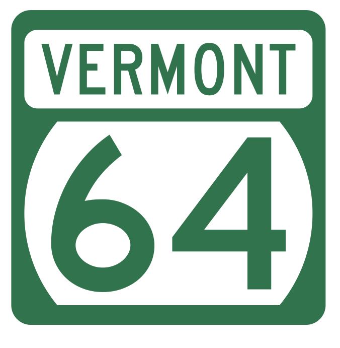 Vermont State Highway 64 Sticker Decal R5293 Highway Route Sign