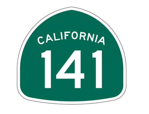 California State Route 141 Sticker Decal R1213 Highway Sign - Winter Park Products