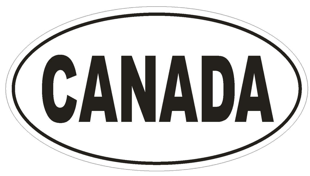 CANADA Oval Bumper Sticker or Helmet Sticker D2118 Country Euro oval - Winter Park Products