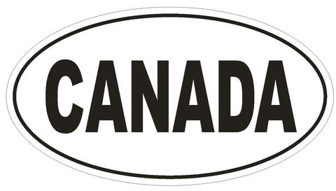 CANADA Oval Bumper Sticker or Helmet Sticker D2118 Country Euro oval - Winter Park Products