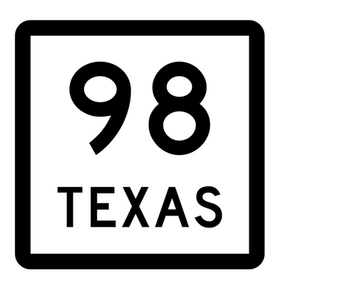 Texas State Highway 98 Sticker Decal R2399 Highway Sign - Winter Park Products