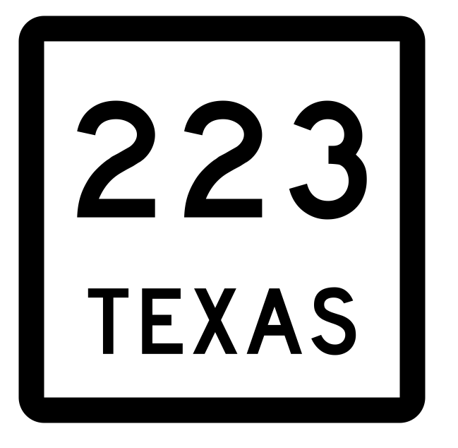 Texas State Highway 223 Sticker Decal R2520 Highway Sign