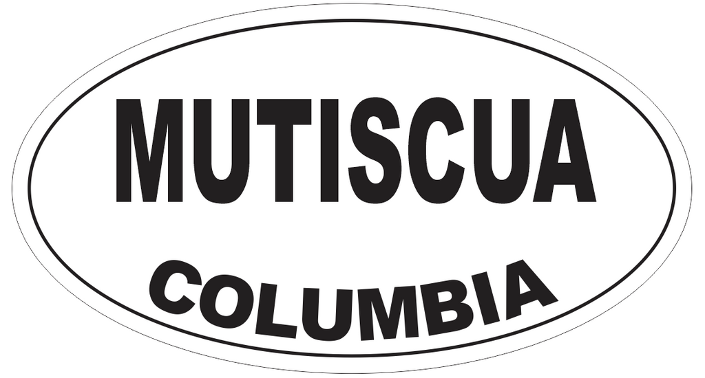 Mutiscua Columbia Oval Bumper Sticker or Helmet Sticker D4623