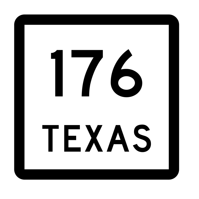 Texas State Highway 176 Sticker Decal R2474 Highway Sign - Winter Park Products