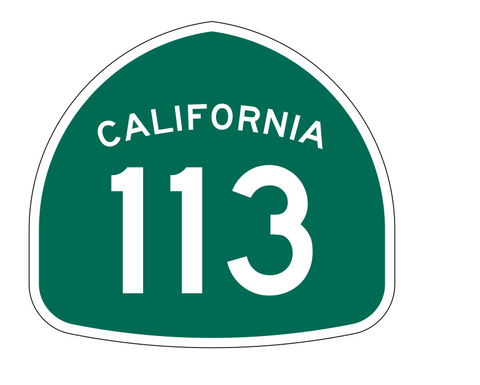 California State Route 113 Sticker Decal R1190 Highway Sign - Winter Park Products