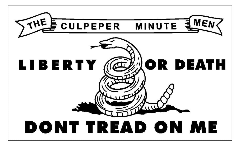 Dont Tread On Me Flag Sticker F713 Culpeper Minute Men