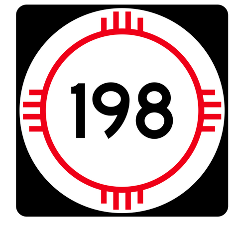 New Mexico State Road 198 Sticker R4165 Highway Sign Road Sign Decal