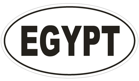 EGYPT Oval Bumper Sticker or Helmet Sticker D2123 Country Euro oval - Winter Park Products