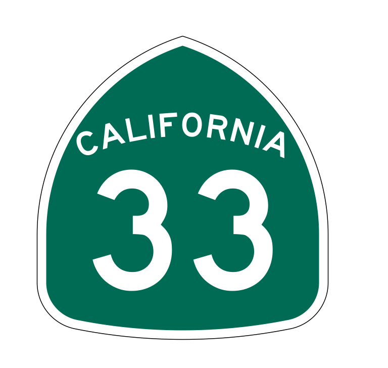 California State Route 33 Sticker Decal R1137 Highway Sign - Winter Park Products