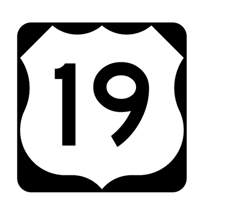 US Route 19 Sticker R1887 Highway Sign Road Sign - Winter Park Products